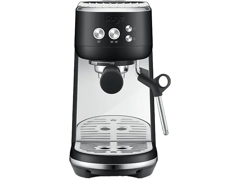 Cafetera express - Sage the Bambino®, 9 bar, 1600 W, 2 tazas, ThermoJet®, Microespumado Manual, Trufa negra