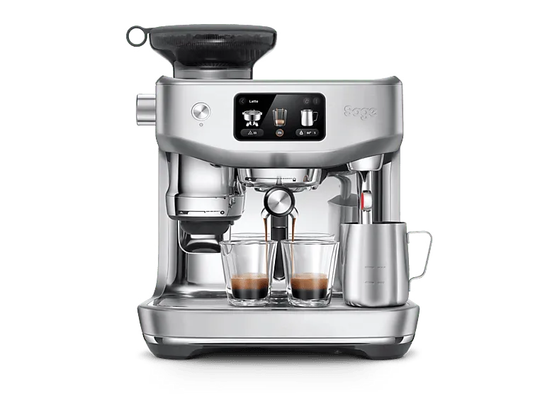 Cafetera express - Sage Oracle™ Jet, 9 bar, 1600 W, 2.3L, 2 Tazas, Muele, Dosifica y Prensa, ThermoJet®, Acero inoxidable cepillado