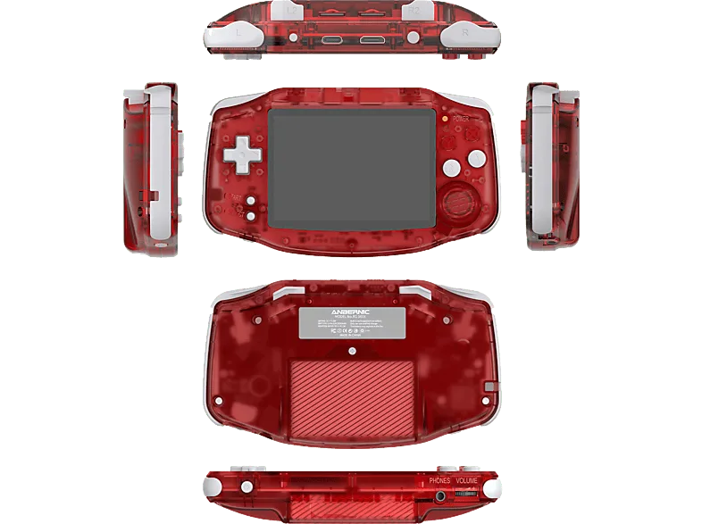 Consola retro - MyArcade Anbernic Retro RG34XX, 32GB, 1GB RAM LPDDR4, Pantalla IPS de 4", 3200mAh, Wifi y Bluetooth, Rojo